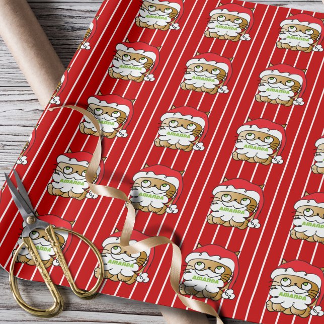 Papel De Regalo Un gato Personalizado de Navidades divertidos y un (Subido por el creador)