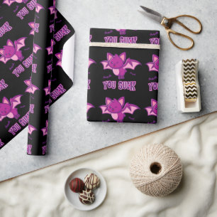 Papel De Regalo Un gracioso vampiro de Halloween te golpea