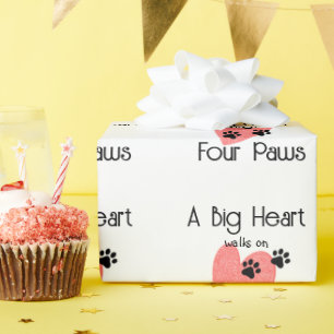 Papel De Regalo Un gran corazón camina sobre cuatro patas - un ama