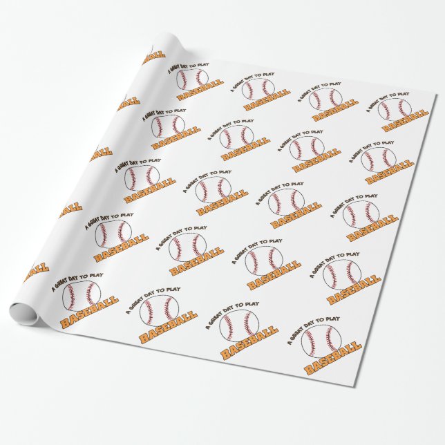 Papel De Regalo Un gran día para jugar beisbol (Desenrollado)