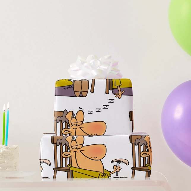 Papel De Regalo Un hombre con sueño y un sandwich (Subido por el creador)