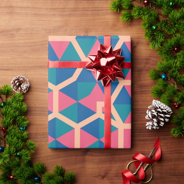 Papel De Regalo Un monograma alegre y sofisticado cumpleaños feliz (Regalo de vacaciones)