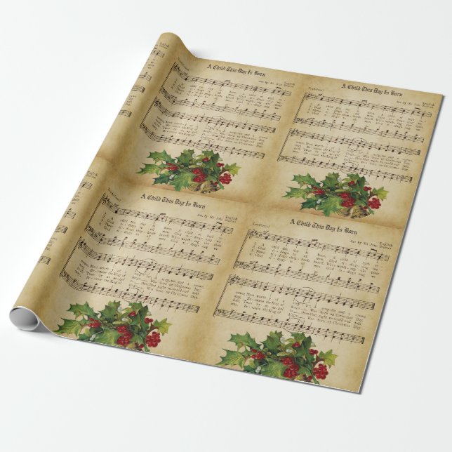 PAPEL DE REGALO "UN NIÑO NACIÓ ESTE DÍA" (Desenrollado)