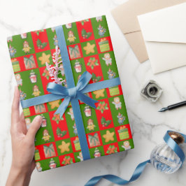 Papel De Regalo Un patrón con dibujos de Navidades