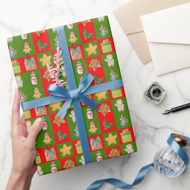 Papel De Regalo Un patrón con dibujos de Navidades (Regalar)