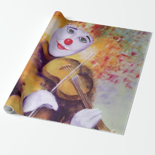 Papel De Regalo Un payaso dulce tocando el violín