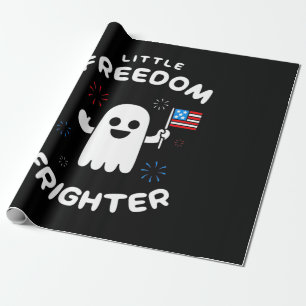 Papel De Regalo Un pequeño fantasma de la libertad de Halloween