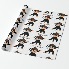 Papel De Regalo Un Personalizado tipo pequeño Ninja personalizado