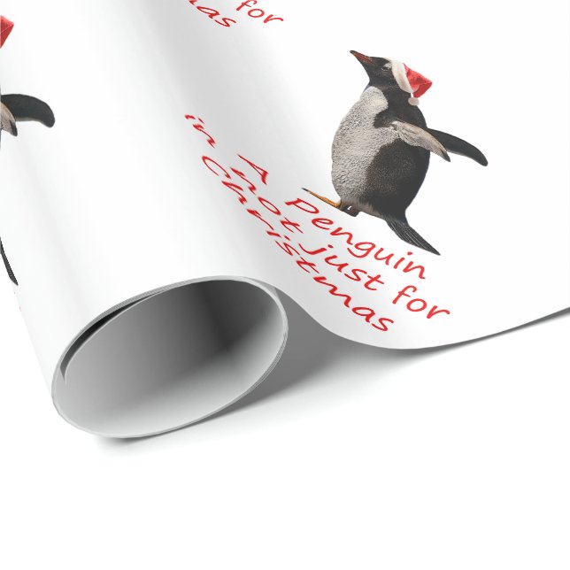Papel De Regalo Un pingüino no es sólo para Navidades envolviendo  (Esquina del rollo)