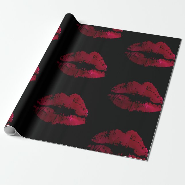 Papel De Regalo Un Poco de Labios (Desenrollado)