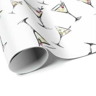 Papel De Regalo Un poco mayor cóctel de Martini cumpleaños