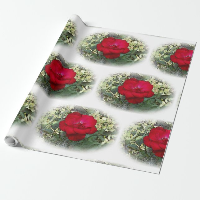 Papel De Regalo Un rosa solitario (Desenrollado)