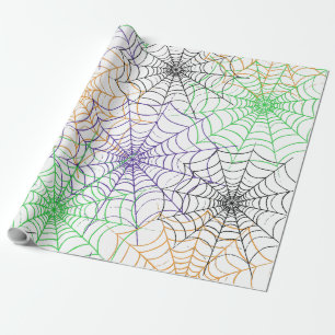 Papel De Regalo Un simple patrón web de araña de Halloween