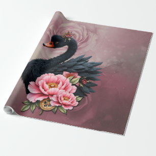 Papel De Regalo Un toque de rosa y brillo de cisne.