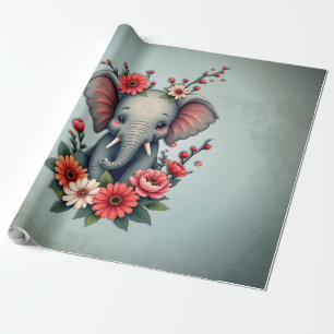 Papel De Regalo Un toque de verano: El elefante bebé