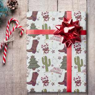 Papel De Regalo Un vaquero Feliz Navidad