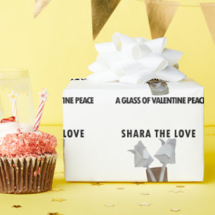 Papel De Regalo Un vaso de paz valentina.