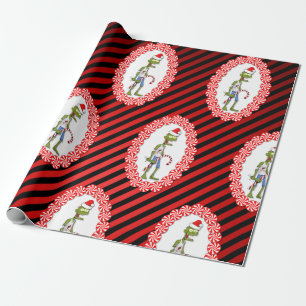 Papel De Regalo Un zombi con Navidades de Candy Cane