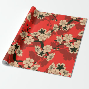 Papel De Regalo una baldosa sin fisuras de estilo japonés con un 