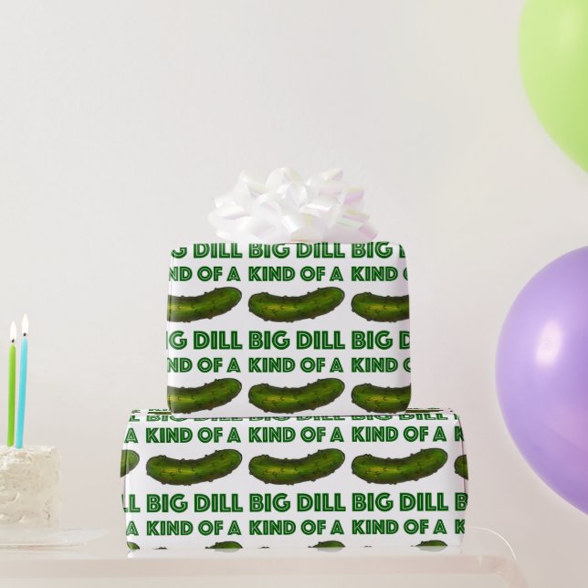 Papel De Regalo Una especie de "Big Dill" (Deal) Green Sour Pickle (Regalos de fiesta)