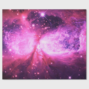 Papel De Regalo Una estrella nace púrpura rosa