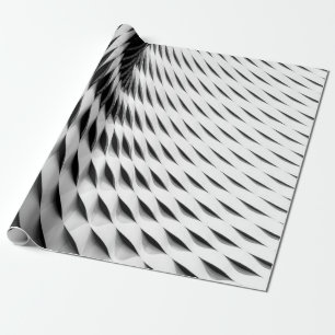 PAPEL DE REGALO UNA FACHADA CURVA CUBIERTA EN LATICEWORK BLANCO