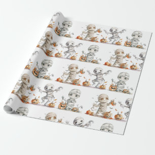 Papel De Regalo Una fiesta de Halloween para los niños de una momi