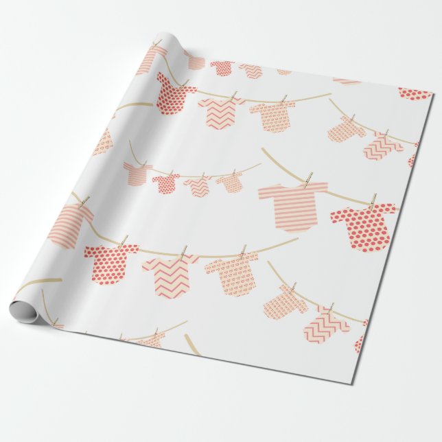 Papel De Regalo Una linda ducha de bebé (Desenrollado)
