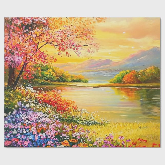 Papel De Regalo Una Melodía Refrescante 035 (Superficie plana)