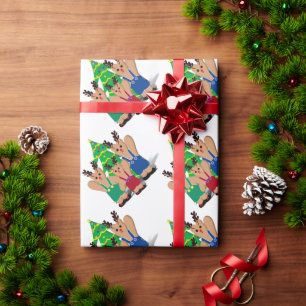 Papel De Regalo Una Navidad de oso reno