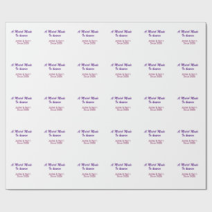 Papel De Regalo Una pareja hecha en el cielo morado malva desde añ