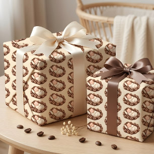 Papel De Regalo Una pequeña alubia está preparando un baby shower 