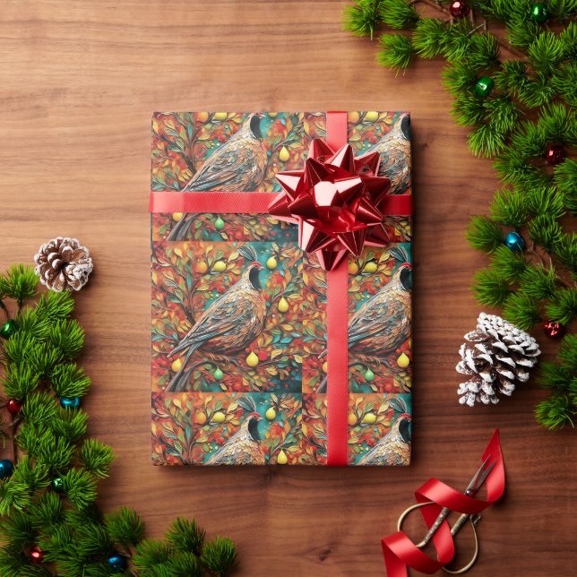 Papel De Regalo Una Perdiz En Un Peral (Regalo de vacaciones)
