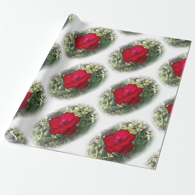 Papel De Regalo Una rosa solitaria (Desenrollado)