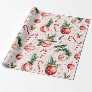 Papel De Regalo Unas Navidades de la época de la cosecha rosada
