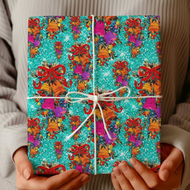 Papel De Regalo Unas vacaciones de arco rojo de corte retro (Subido por el creador)