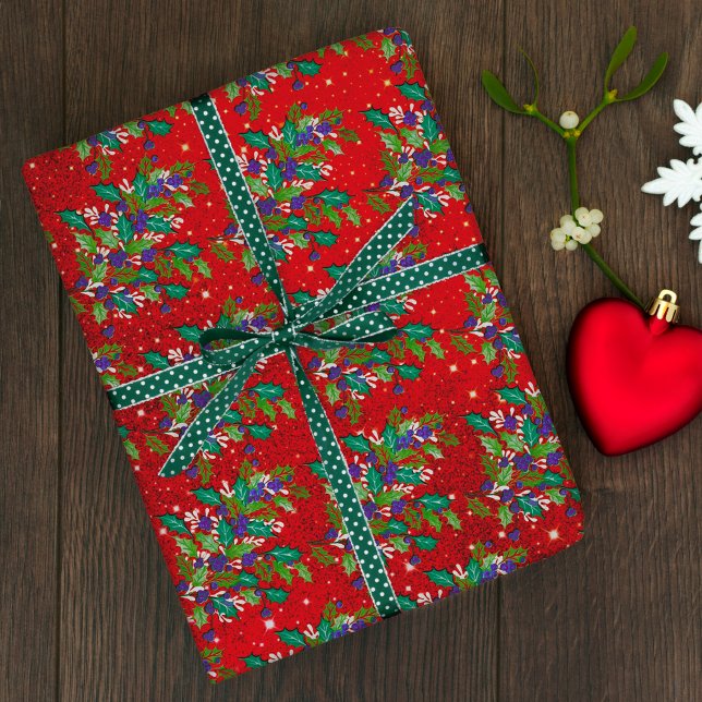 Papel De Regalo Unas vacaciones de hojas verdes de época retro (Subido por el creador)