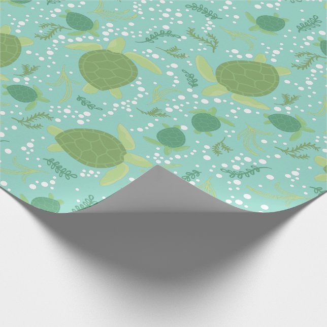 Papel De Regalo Under Sea Turtles Baby Shower (Esquina)