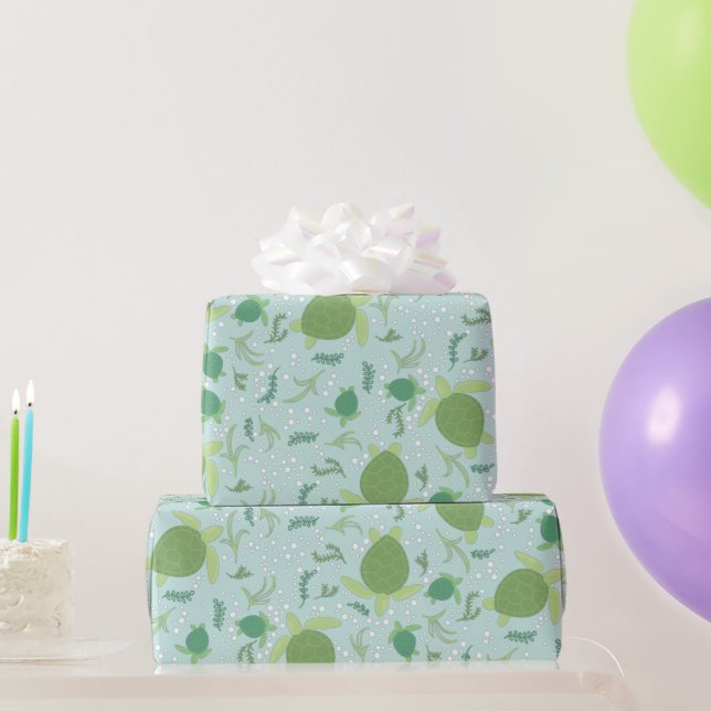 Papel De Regalo Under Sea Turtles Baby Shower (Regalos de fiesta)