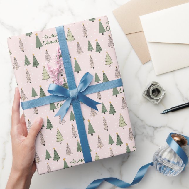 Papel De Regalo Under the Snowy Trees – Christmas Wrapping Paper (Regalar)