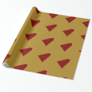 PAPEL DE REGALO ÚNICA BOLSA DE ÁRBOL DE ORO ROJO
