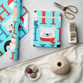 Papel De Regalo Único Divertido Colorido Navidad 