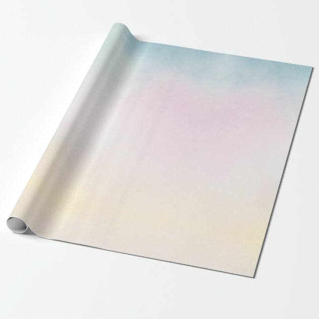 Papel De Regalo Unicorn Aqua Pink Yellow Tye (Desenrollado)