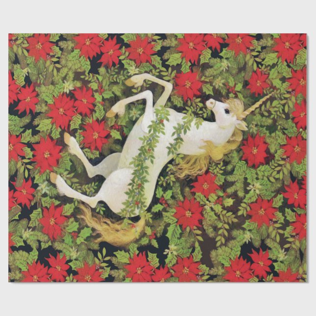Papel De Regalo Unicorn navidades (Superficie plana)