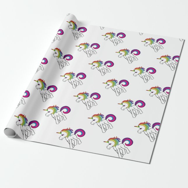 Papel De Regalo Unicornio (Desenrollado)