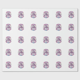 Papel De Regalo Unicornio Alegre y Mágico
