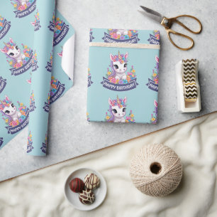 Papel De Regalo Unicornio, bebé mágico dulce