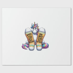 Papel De Regalo Unicornio con calcetines hombres mujeres niños ado