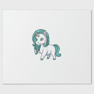 Papel De Regalo Unicornio Con Melena De Gasolina Diseño De Unicorn