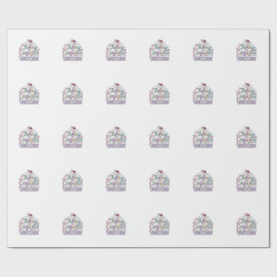 Papel De Regalo Unicornio Coqueta de Cereza Unicornio Original Zaz